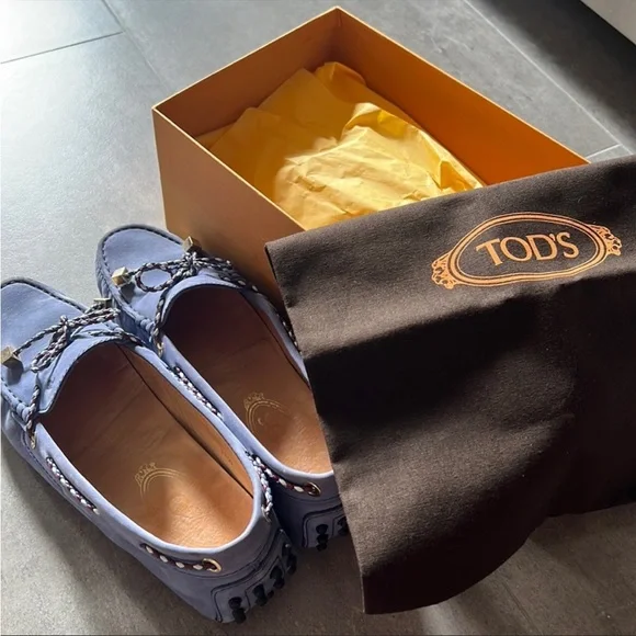 🌿authentic Tods 595 lacerto loafers 6.5 w box - Picture 3 of 9